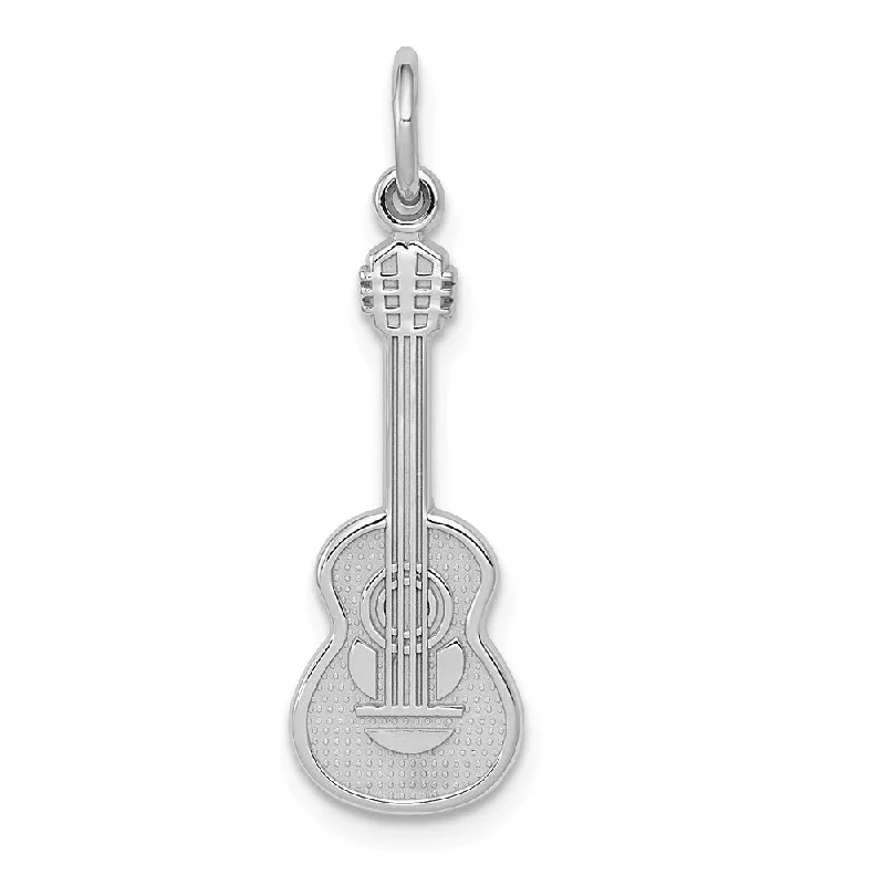 Animal - Shaped Pendants in Sterling Silver14k White Gold Vertical Classical Guitar Charm