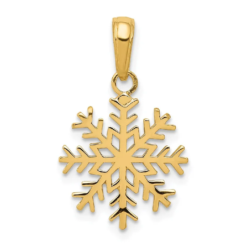 Animal - Shaped Pendants in Sterling Silver14k Yellow Gold 3D Snowflake Pendant