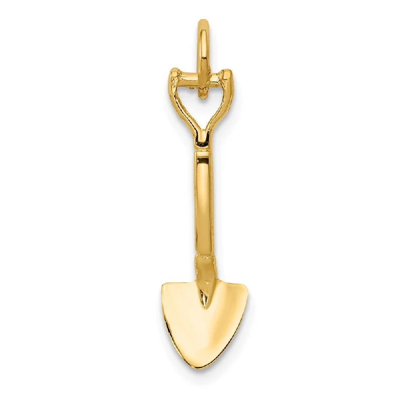 Initial Letter Pendants for a Personalized Touch14k Yellow Gold 3D Spade Charm