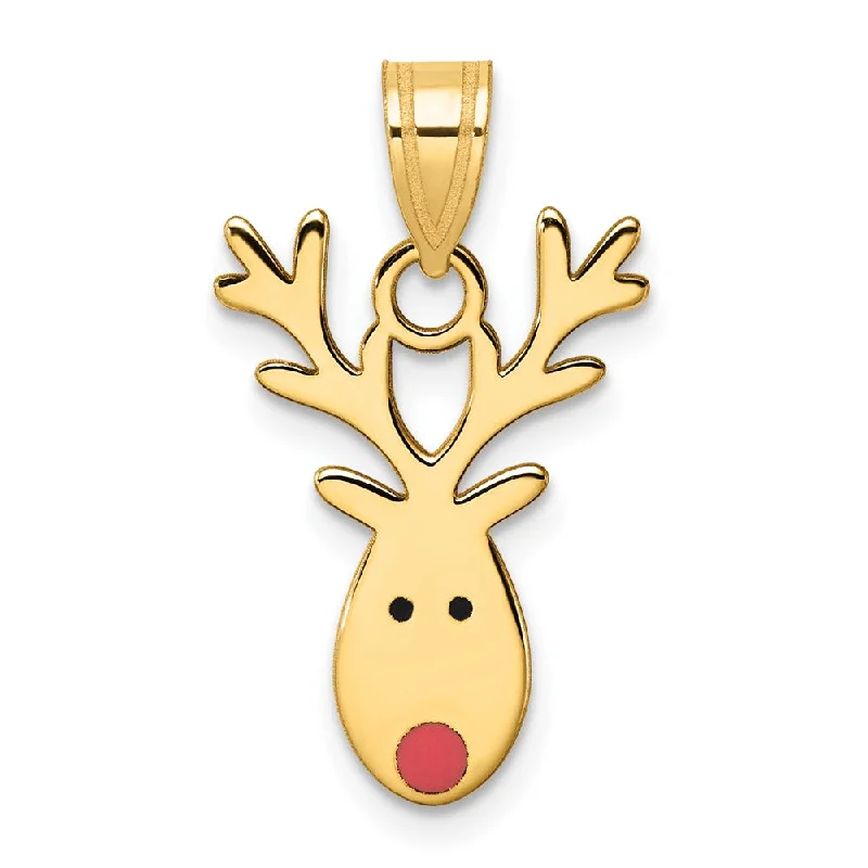 Initial Letter Pendants for a Personalized Touch14k Yellow Gold Animated Reindeer Charm