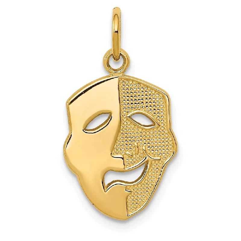 Animal - Shaped Pendants in Sterling Silver14k Yellow Gold Comedy / Tragedy Mask Charm