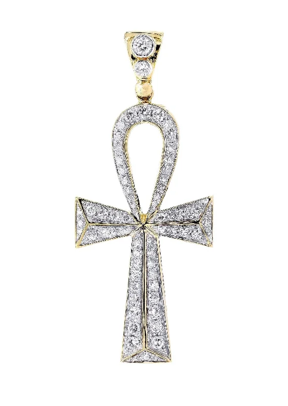 Zodiac Sign Pendant Necklaces for Astrology EnthusiastsDiamond Ankh Pendant | 1.31 Carats | 9 Grams