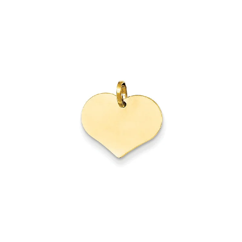 Charm Pendants with Multiple Small Decorative Elements14k Yellow Gold Engravable Heart Charm or Pendant, 14mm