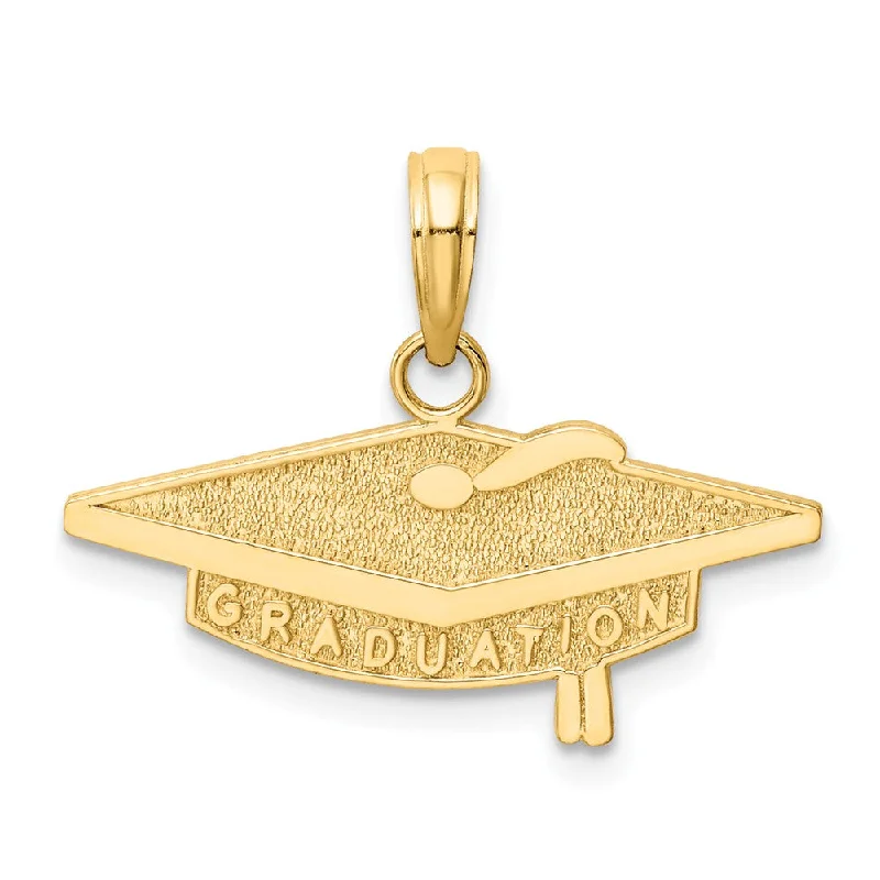 Gemstone - Encrusted Pendants with a Sparkling Centerpiece14k Yellow Gold Graduation Cap Pendant, 23mm