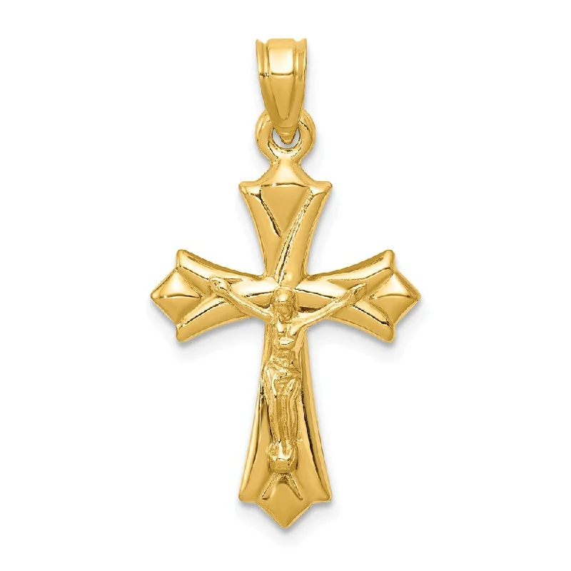 Animal - Shaped Pendants in Sterling Silver14k Yellow Gold Hollow Reversible 3D Crucifix Cross Pendant, 16 x 30mm