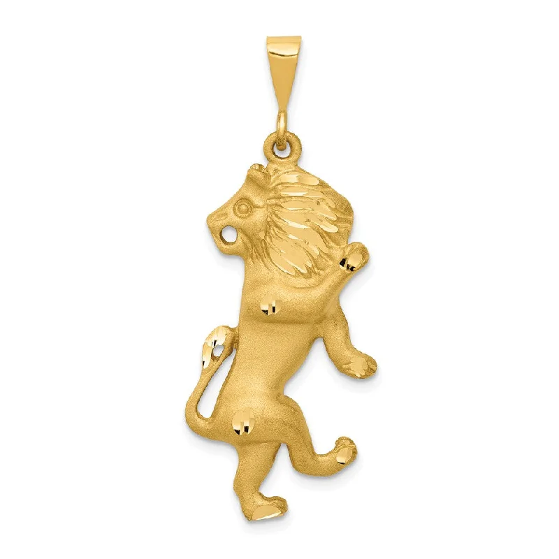 Animal - Shaped Pendants in Sterling Silver14k Yellow Gold Large Leo the Lion Zodiac Pendant