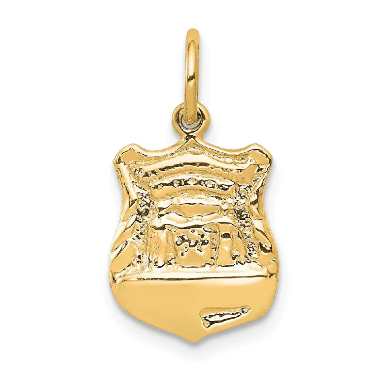 Animal - Shaped Pendants in Sterling Silver14k Yellow Gold Police Badge Charm