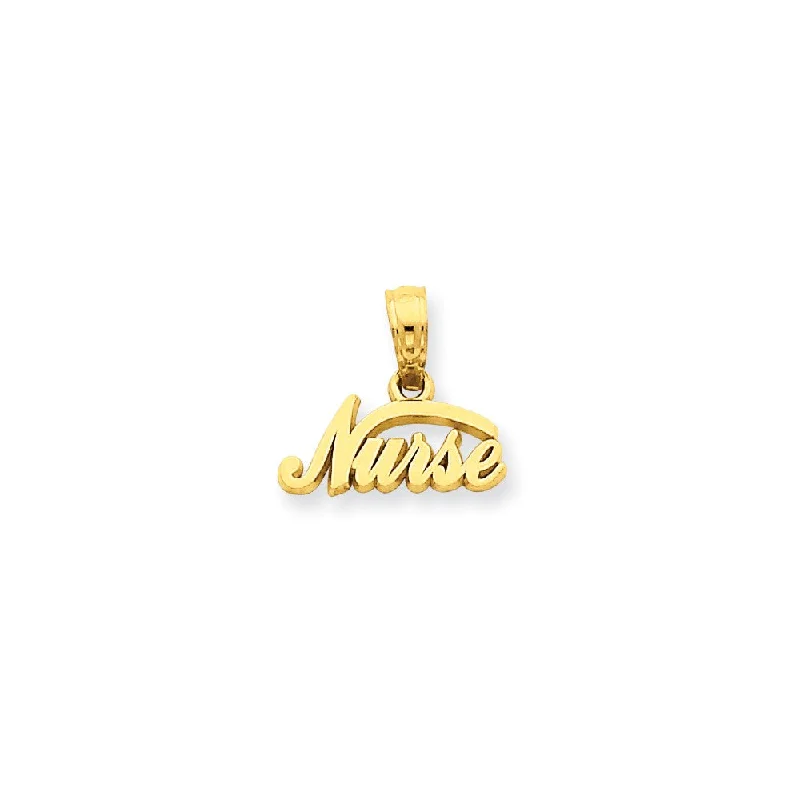 Initial Letter Pendants for a Personalized Touch14k Yellow Gold Small Nurse Script Pendant