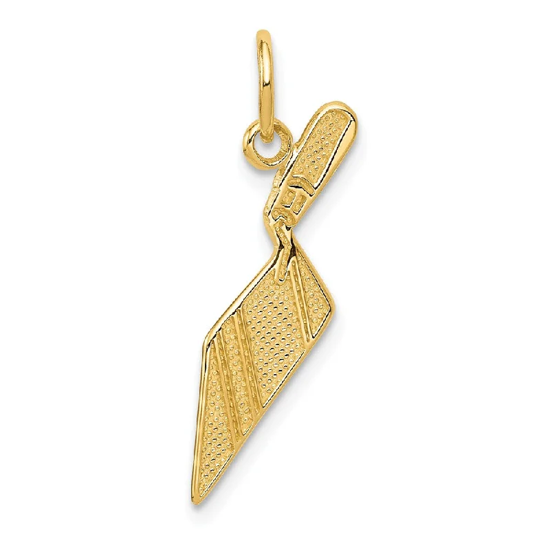 Charm Pendants with Multiple Small Decorative Elements14k Yellow Gold Textured Brick Trowel Charm