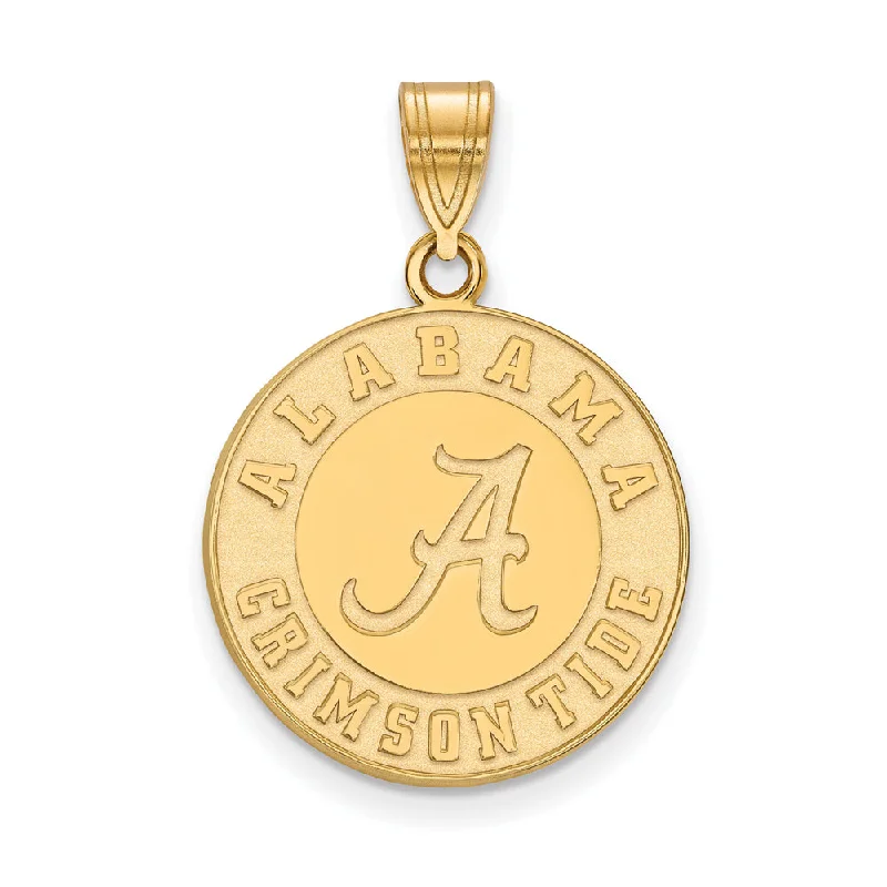 Gemstone - Encrusted Pendants with a Sparkling Centerpiece14k Yellow Gold U. of Alabama Large Logo Disc Pendant