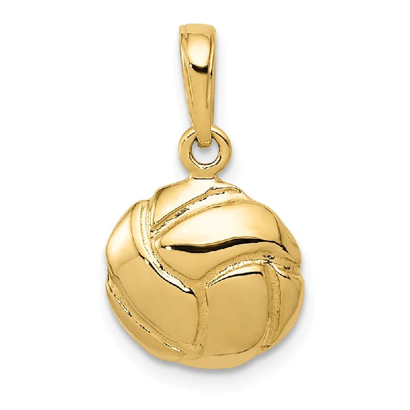 Animal - Shaped Pendants in Sterling Silver14k Yellow Gold Volleyball Pendant, 11mm