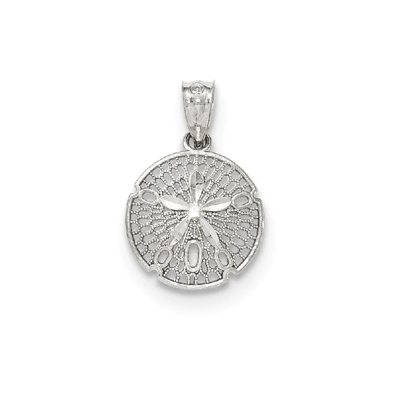 Animal - Shaped Pendants in Sterling Silver14k Yellow or White Gold Filigree Sand Dollar Pendant, 13mm (1/2 Inch)