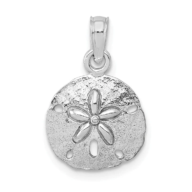 Initial Letter Pendants for a Personalized Touch14k Yellow or White Gold Polished Sand Dollar Pendant, 13mm (1/2 Inch)