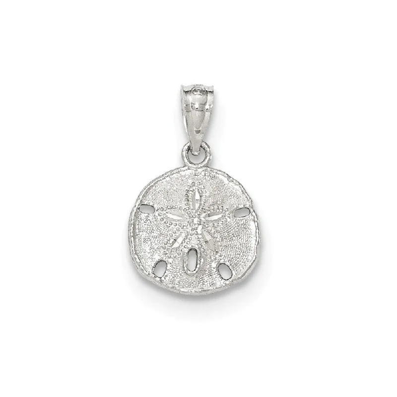 Animal - Shaped Pendants in Sterling Silver14k Yellow or White Gold Textured Sand Dollar Pendant, 12mm (7/16 In)