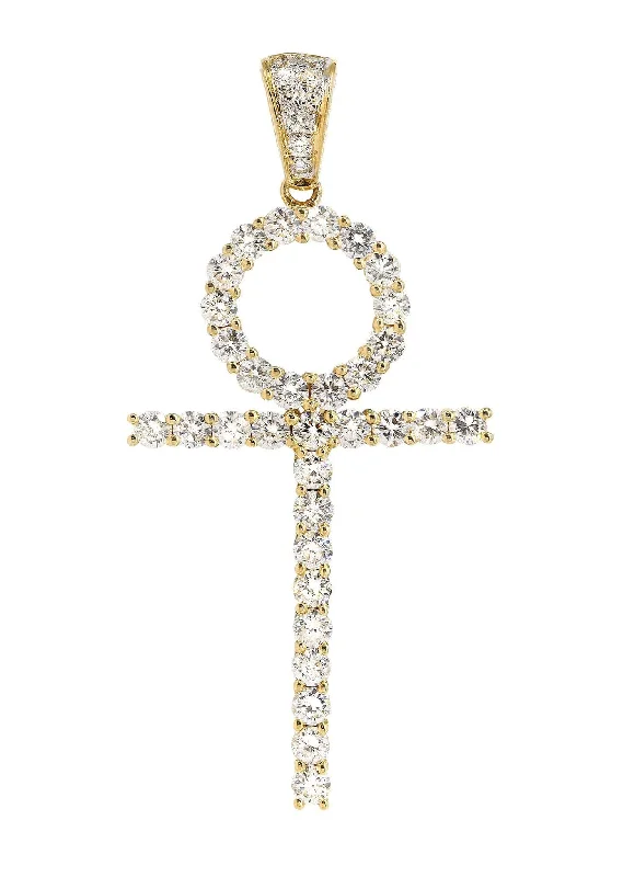 Heart - Shaped Pendant Necklaces with Birthstone InlaysDiamond Ankh Pendant | 2.01 Carats | 4.68 Grams