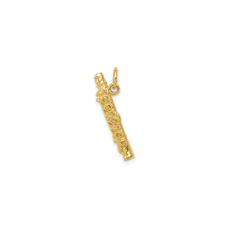 Initial Letter Pendants for a Personalized TouchTiny 3-D Flute Pendant (14K)