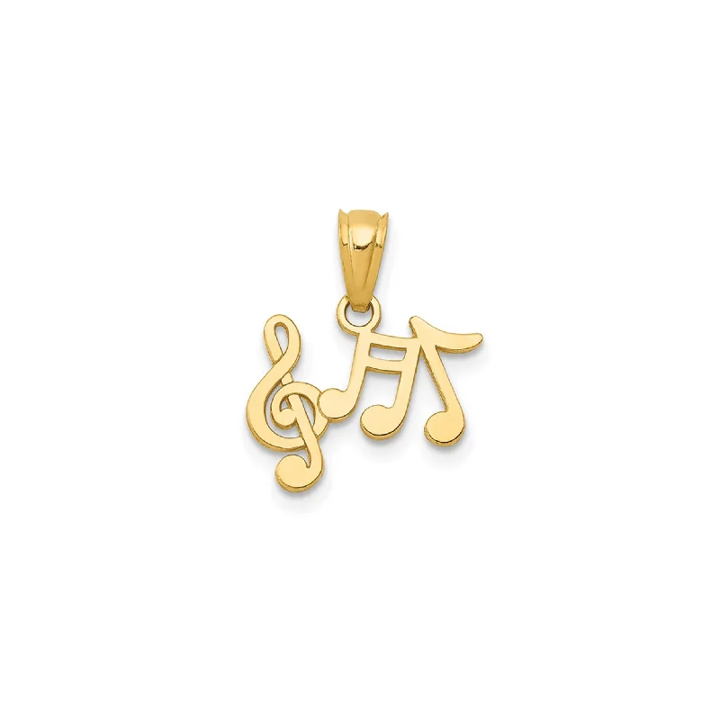 Religious Pendants with Cross or Star of David DesignsMulti Music Notes Pendant (14K)