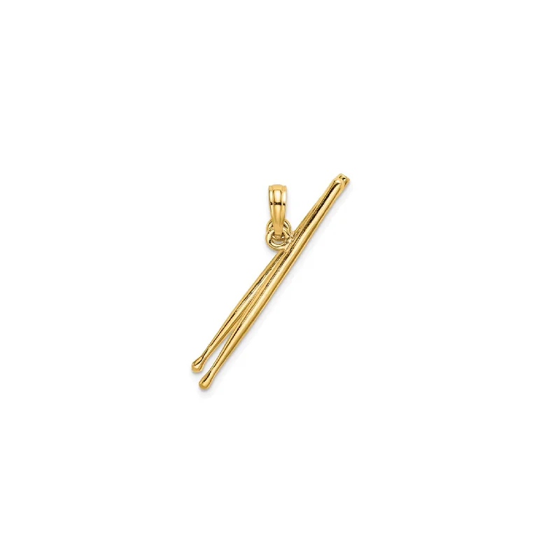 Initial Letter Pendants for a Personalized TouchTiny Moveable Drum Sticks Pendant (14K)