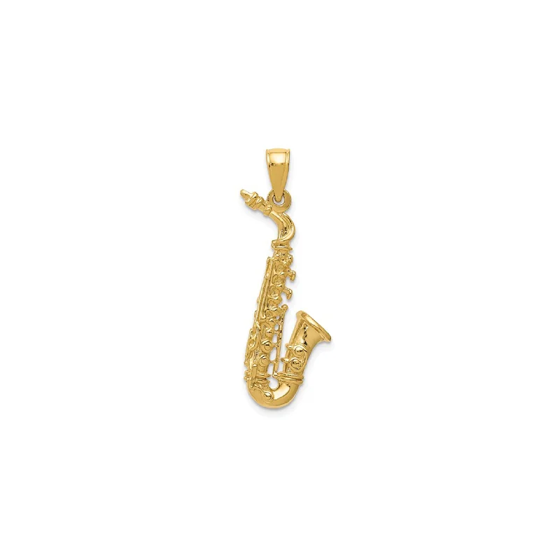 Animal - Shaped Pendants in Sterling SilverTiny 3-D Saxophone Pendant (14K)