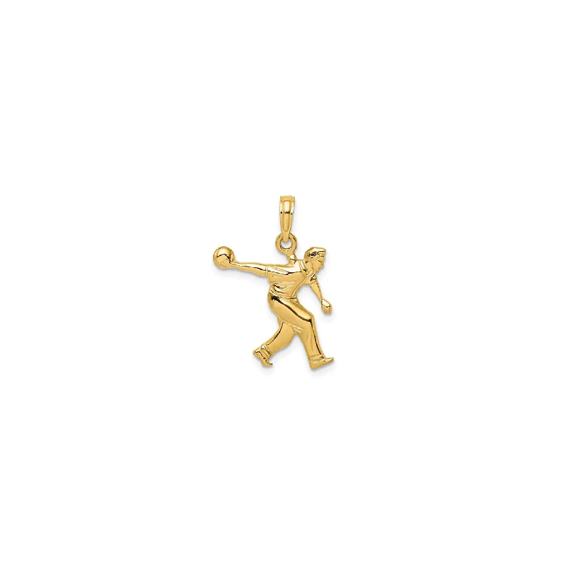 Charm Pendants with Multiple Small Decorative ElementsGlossy Male Bowler Pendant (14K)