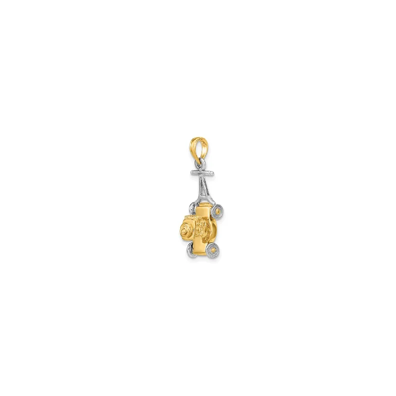 Charm Pendants with Multiple Small Decorative ElementsLawn Mower Pendant (14K)