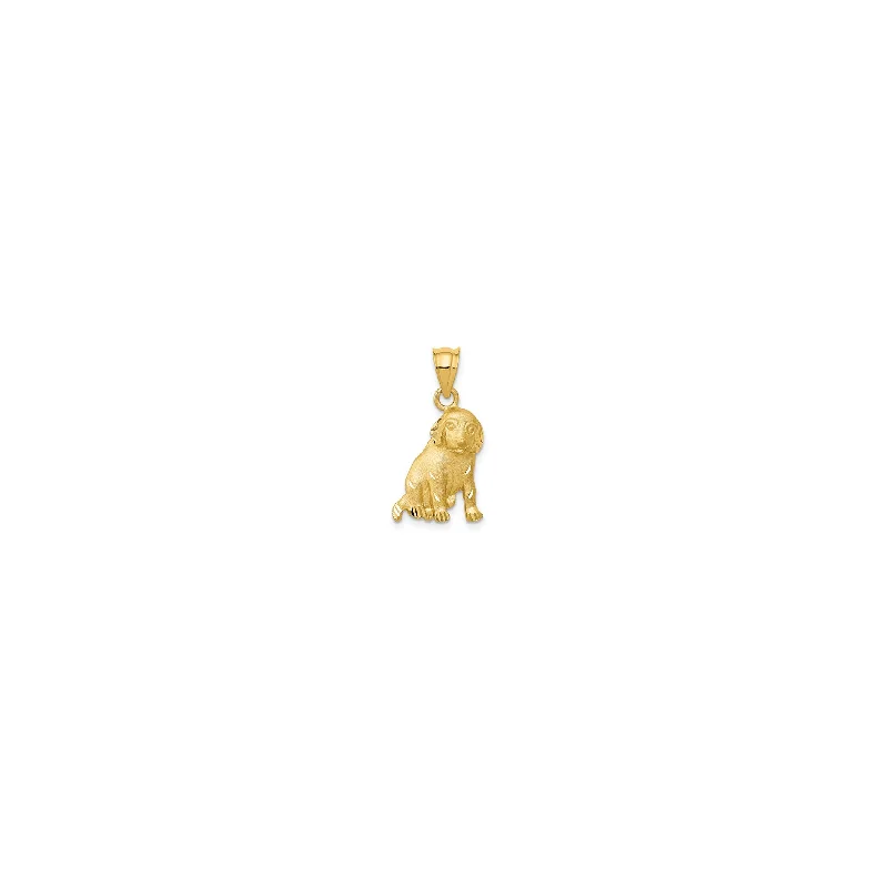 Gemstone - Encrusted Pendants with a Sparkling CenterpieceLittle Puppy Pendant (14K)