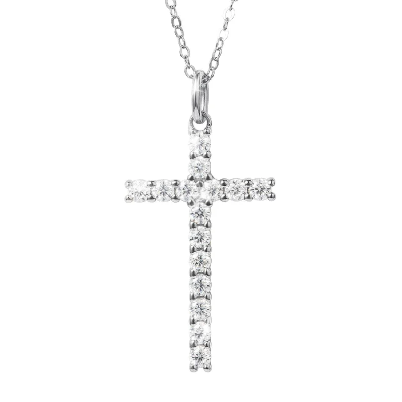 Crystal - Embellished Pendant Necklaces for a Glamorous LookMoissanite Ladies Cross