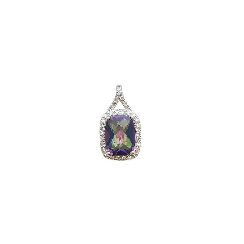 Animal - Shaped Pendants in Sterling SilverMystic Topaz & Diamond  Pendant (14K)