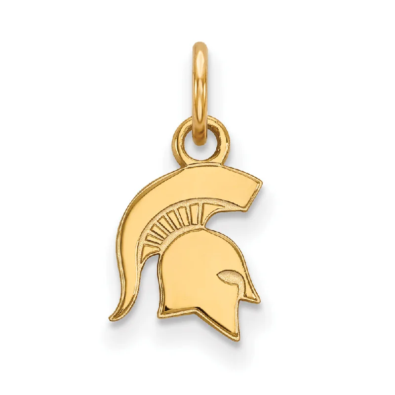 Animal - Shaped Pendants in Sterling Silver14k Gold Plated Silver Michigan State XS (Tiny) Logo Charm or Pendant