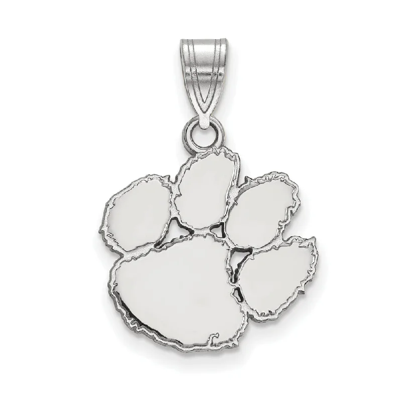 Charm Pendants with Multiple Small Decorative Elements14k White Gold Clemson U Medium Pendant