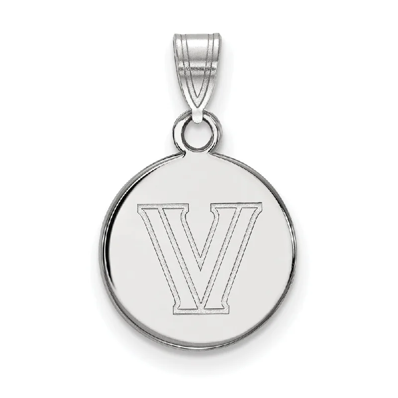 Animal - Shaped Pendants in Sterling Silver14k White Gold Villanova U. Small Logo Disc Pendant