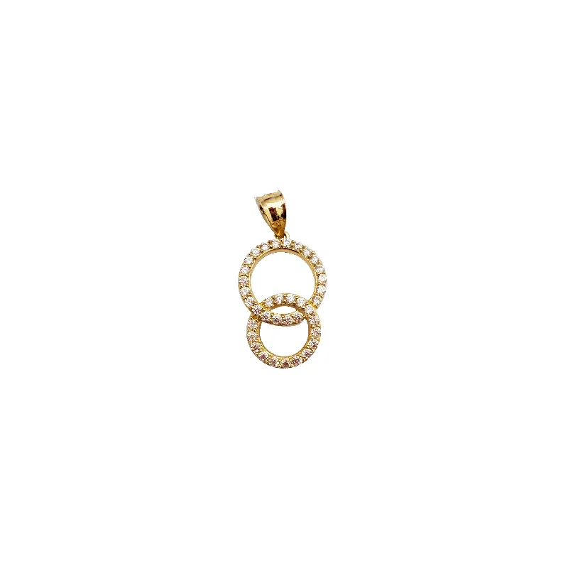 Initial Letter Pendants for a Personalized TouchOutlined Double Round Shaped Pendant (14K)