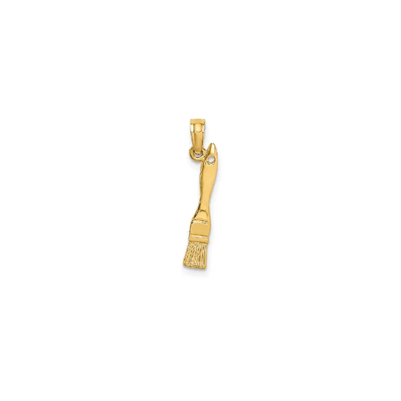 Charm Pendants with Multiple Small Decorative ElementsPaint Brush Pendant (14K)