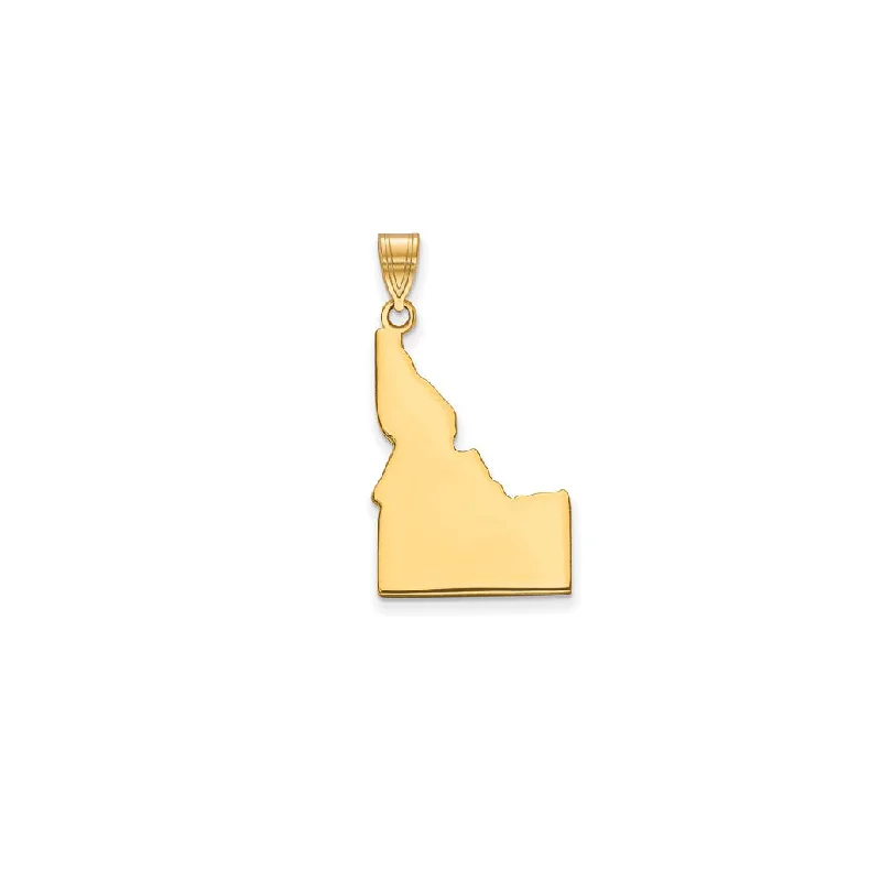 Animal - Shaped Pendants in Sterling SilverPlain Idaho State Pendant (14K)