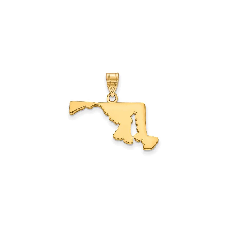 Animal - Shaped Pendants in Sterling SilverPlain Maryland State Pendant (14K)