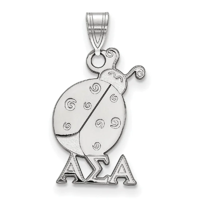 Religious Pendants with Cross or Star of David DesignsSterling Silver Alpha Sigma Alpha Small Pendant