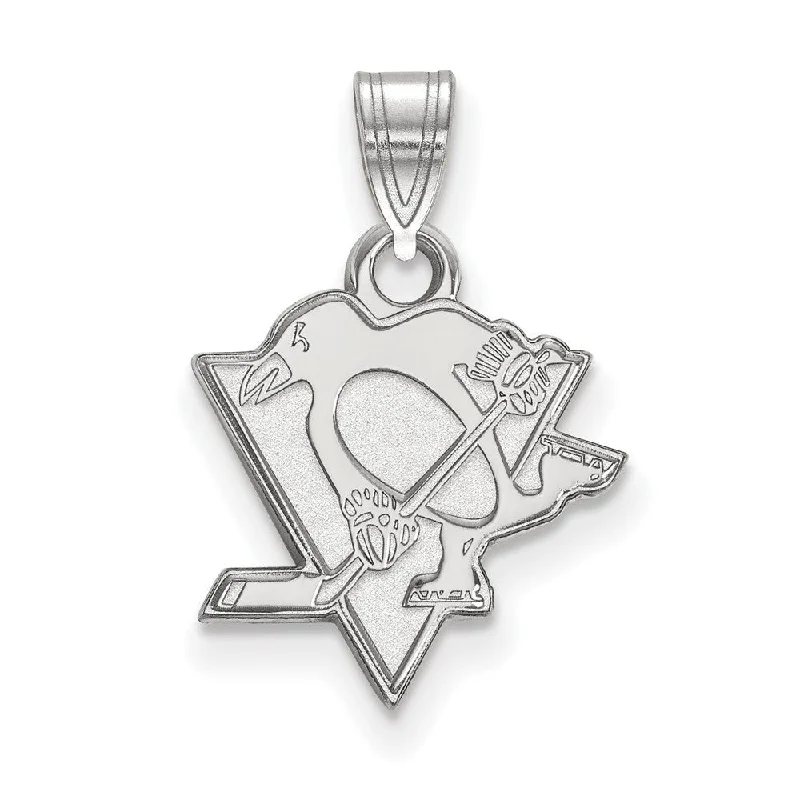 Initial Letter Pendants for a Personalized TouchSterling Silver NHL Pittsburgh Penguins Small Pendant