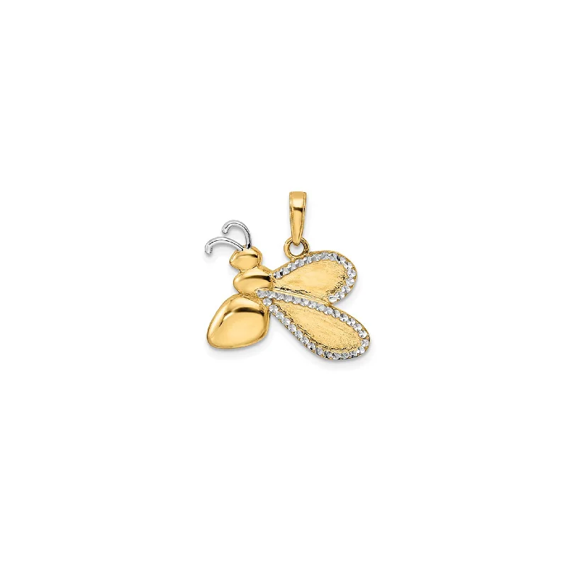 Animal - Shaped Pendants in Sterling SilverTwo-Tone Beads-cuts Bumblebee Pendant (14K)