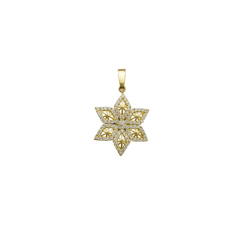 Charm Pendants with Multiple Small Decorative ElementsZirconia Flower Pendant (14K)