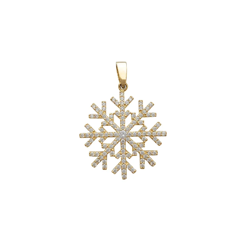 Initial Letter Pendants for a Personalized TouchZirconia Icy Snowflake Pendant (14K)